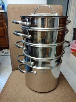 5 Tiered Stainless Steel Steaming Pots