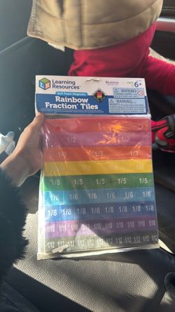 Rainbow fraction tiles