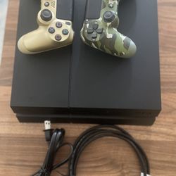PS4 With Two Controllers 