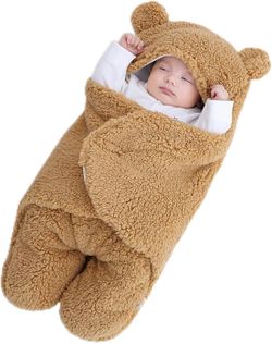 Winter Newborn Male and Female Babies Sleep in Coral Plush