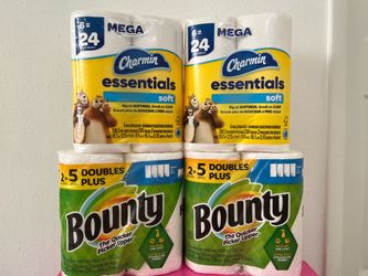 Charmin toillet paper Bounty paper towel all 4 x $20