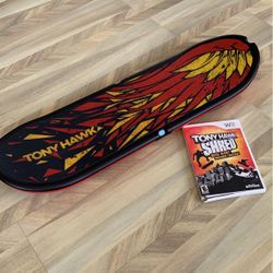 Wii Tony Hawk Skateboard And Game