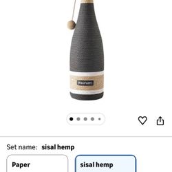 Premium Wine Bottle Shaped Cat Scratcher Post – Heavy-Duty Scratch-Resistant & Low-Shedding – Suction Cup Base Stability Space-Saving Design (sisal He