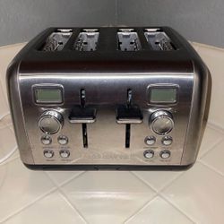 Farberware Stainless Steel Dual Control Digital 4 Slice Toaster