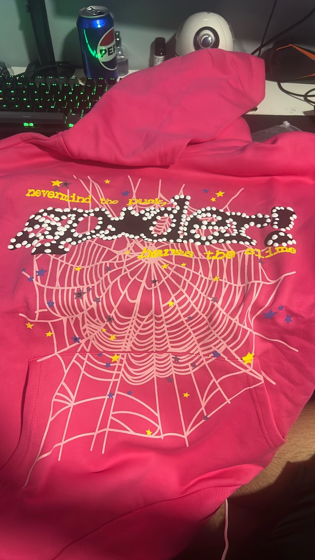 Sp5der Hoodie V2 Pink & Valentino Born In Roma For Girls
