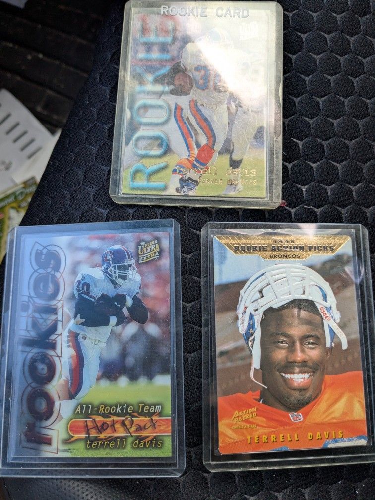 3 Denver Broncos Terrell Davis Rookies