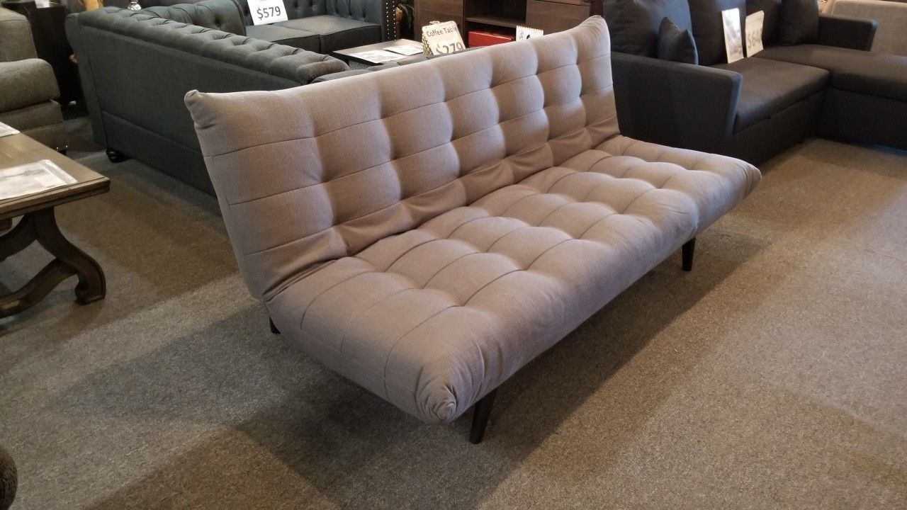 Brand New 76" x 44" Gray Fabric Sofa Futon
