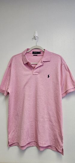 Mens Polo Pink Shirt Sz Large