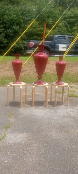 New 3pc floor vases thick and elegant heavy duty