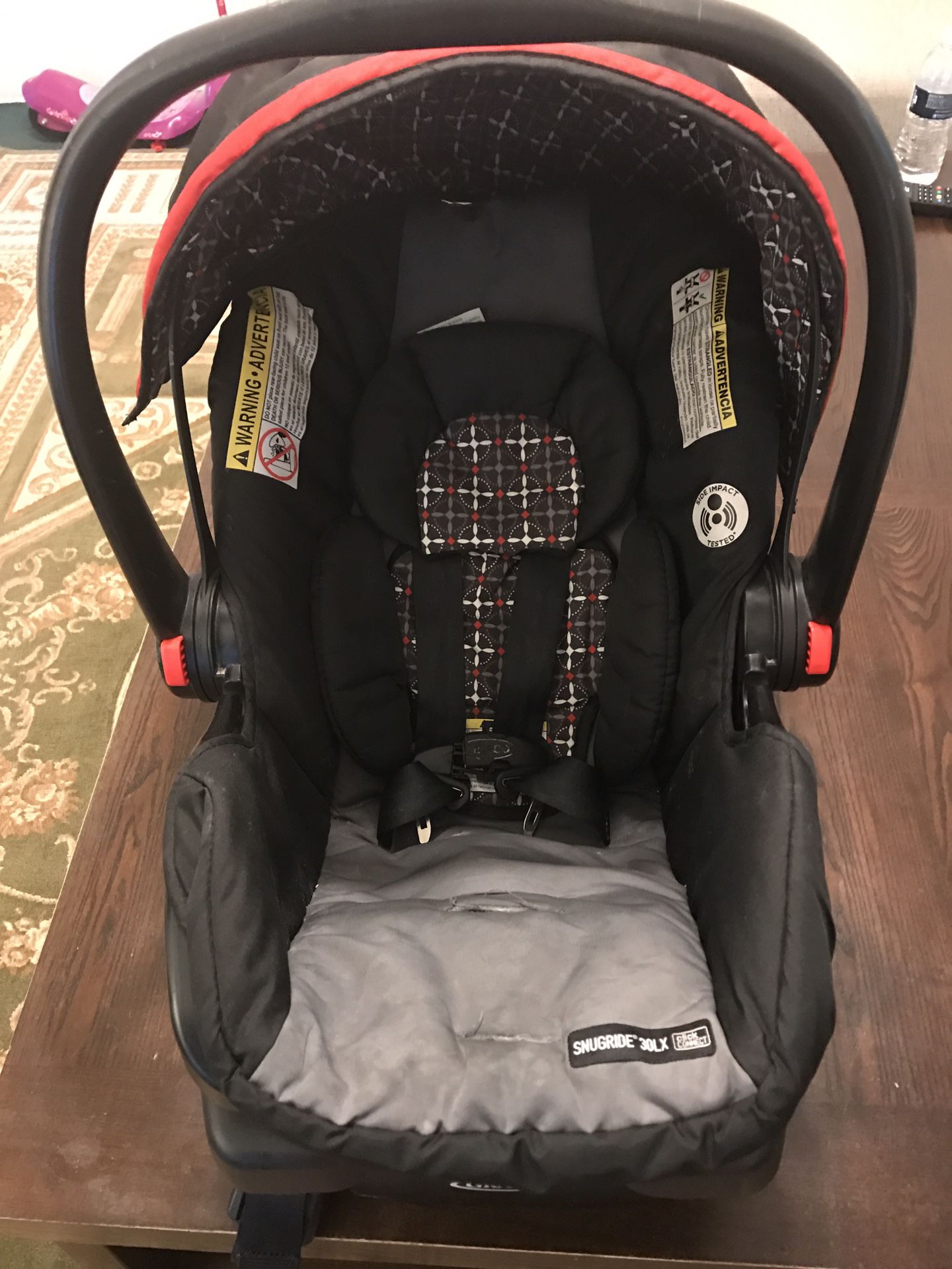 Graco Infant car seat and a double stroller