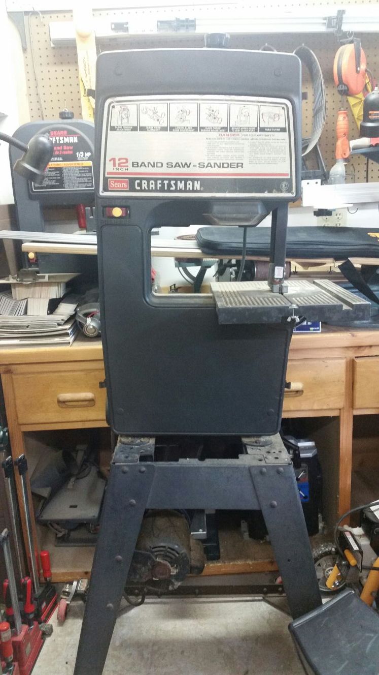 VINTAGE SEARS CRAFTSMAN 12 INCH BELT DRIVEN BAND SAW & SANDER