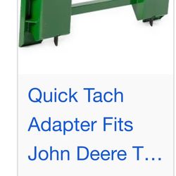 Quick Attach Adapter For John Deere Loader To Skid Steer