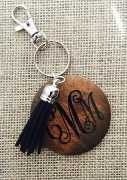 Monogram Keychains- Wooden