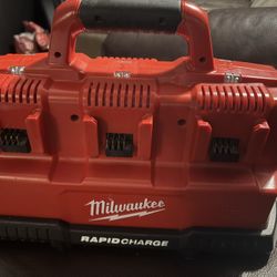 M12 and M18 12-Volt/18-Volt Lithium-Ion Multi-Voltage 6-Port Sequential Rapid Battery Charger (3 M12 and 3 M18 Ports)