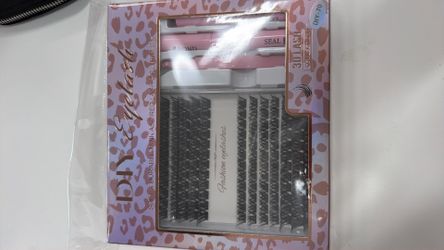Lash clusters and glue, lash applicator and remover