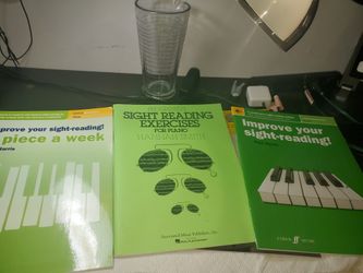 3 books for  omprove sight reading 
Improve Your Sight-Reading! A Piece a Week: Piano, Level 2 by Paul Harris. 

Progressive Sight Reading Exercises f