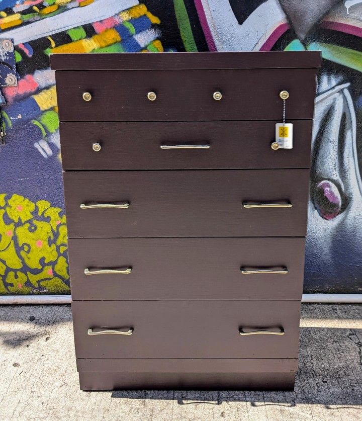 5 Drawer Dark Purple Dresser