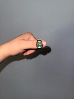 Gold fossil ring watch