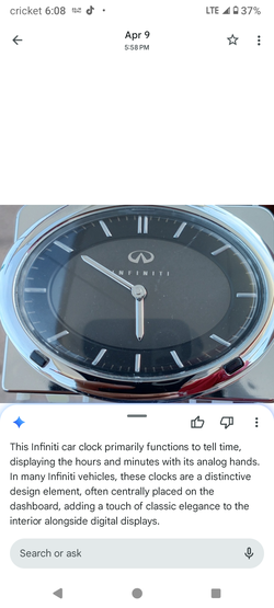 Nissan Infiniti QX56 Analog Clock