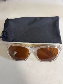 Gucci Sunglasses GG0558S 006 Clear Crystal Brown Lens Italy Yellow