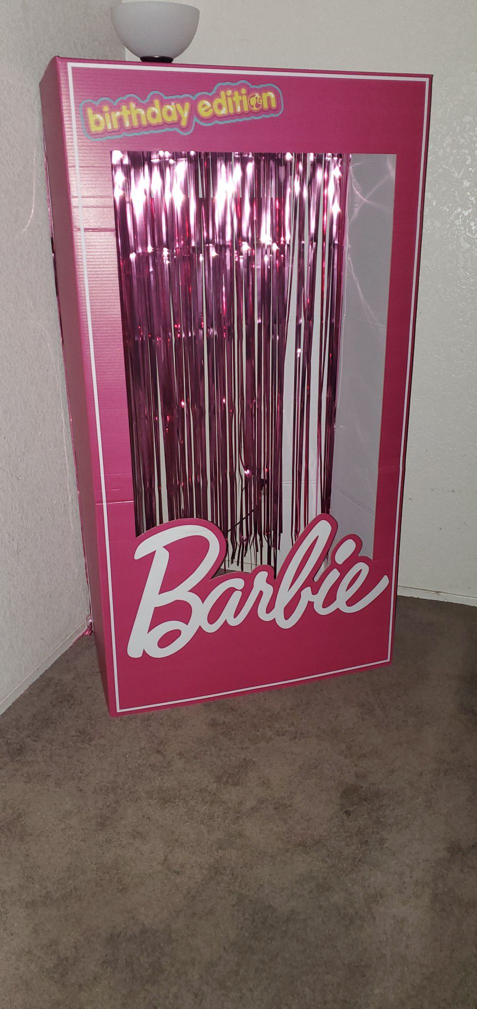 Barbie lifesize box party photo prop