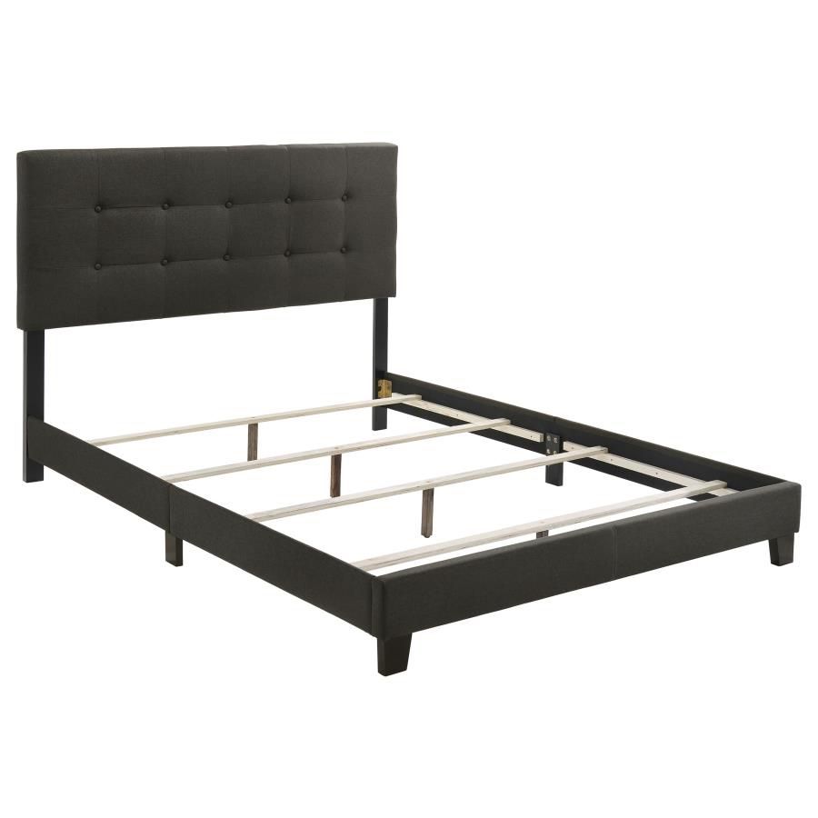 Tufted Bed Gray And Charcoal Available Queen Frame Bed
