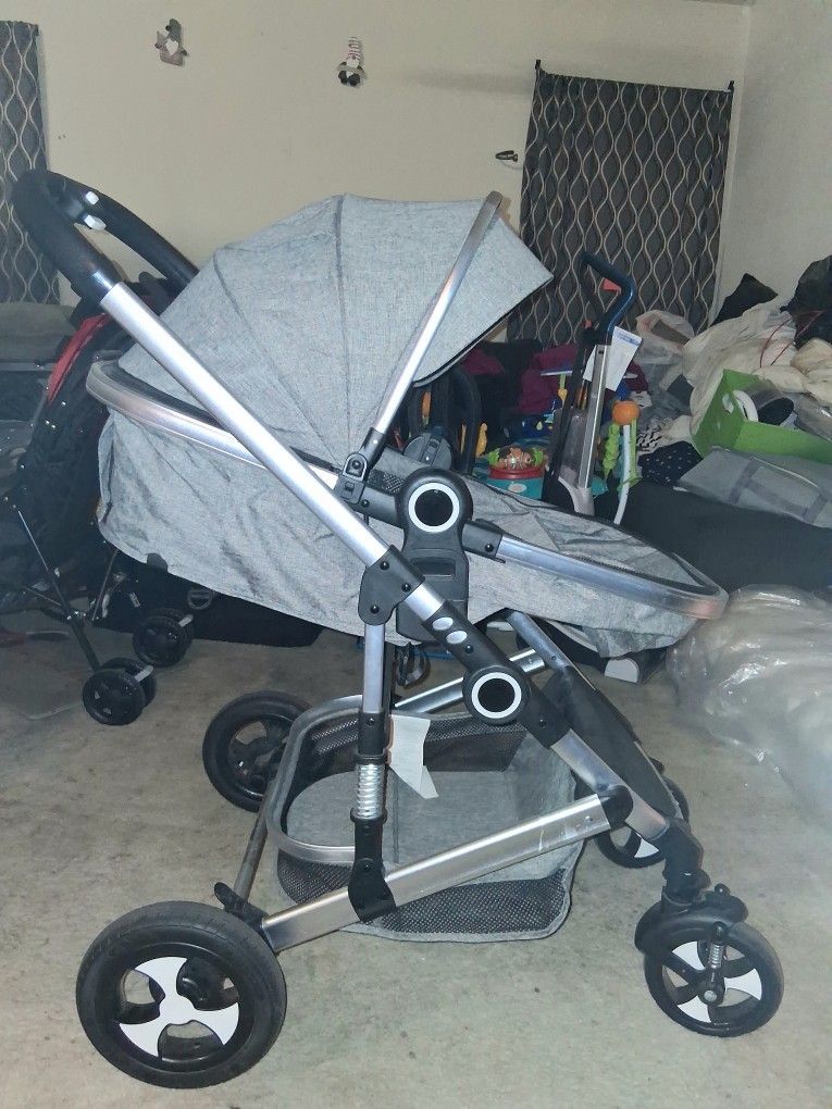 ILEEKISS 3-in-1 Convertible Baby Stroller