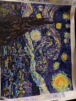 Completed Diamond Painting Starry Night