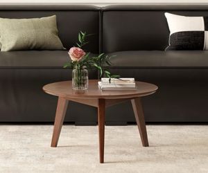 Brand New in Box – 24” Round Walnut Coffee Table