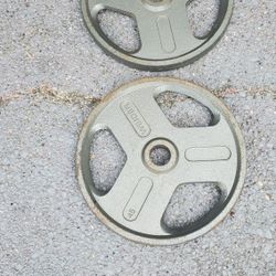 Pair of 45 pound Weider Olympic plates
