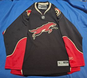Used Vintage Rare Arizona Coyotes 3rd Alternate Running Coyotes Reebok Jersey, Men's XL