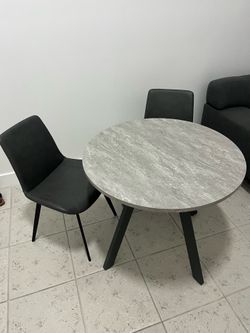 2 seater faux leather dining set