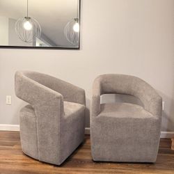 Accent dining chairs on wheels – $120 each (Costco)