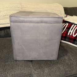 Grey Storage Ottoman