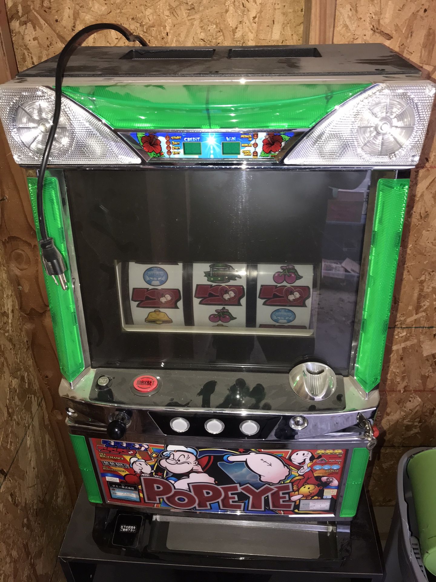 Japanese Popeye Slot Machine Pachislo by Sammy Super Nice Hard to Find