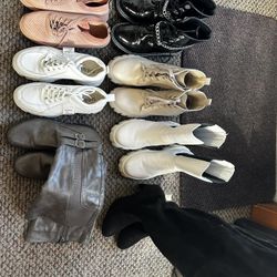Variety Of Used Shoes.
