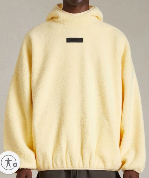 Fear of God Essentials Garden Yellow Polar Fleece Hoodie