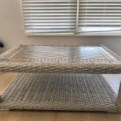 Wicker Patio Table
