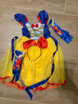 Snow White Girls Dress 4-5T Fairytale Princess Birthday Halloween Costume