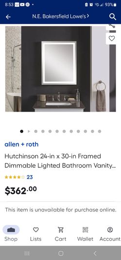 24 in × 30 in Lighted Mirror