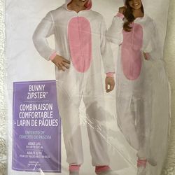 Bunny, Zipster, Easter costume one piece hoodie adult new
