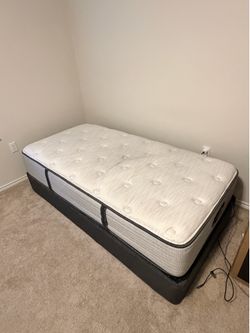 Twin Bed and Mattress with Frame