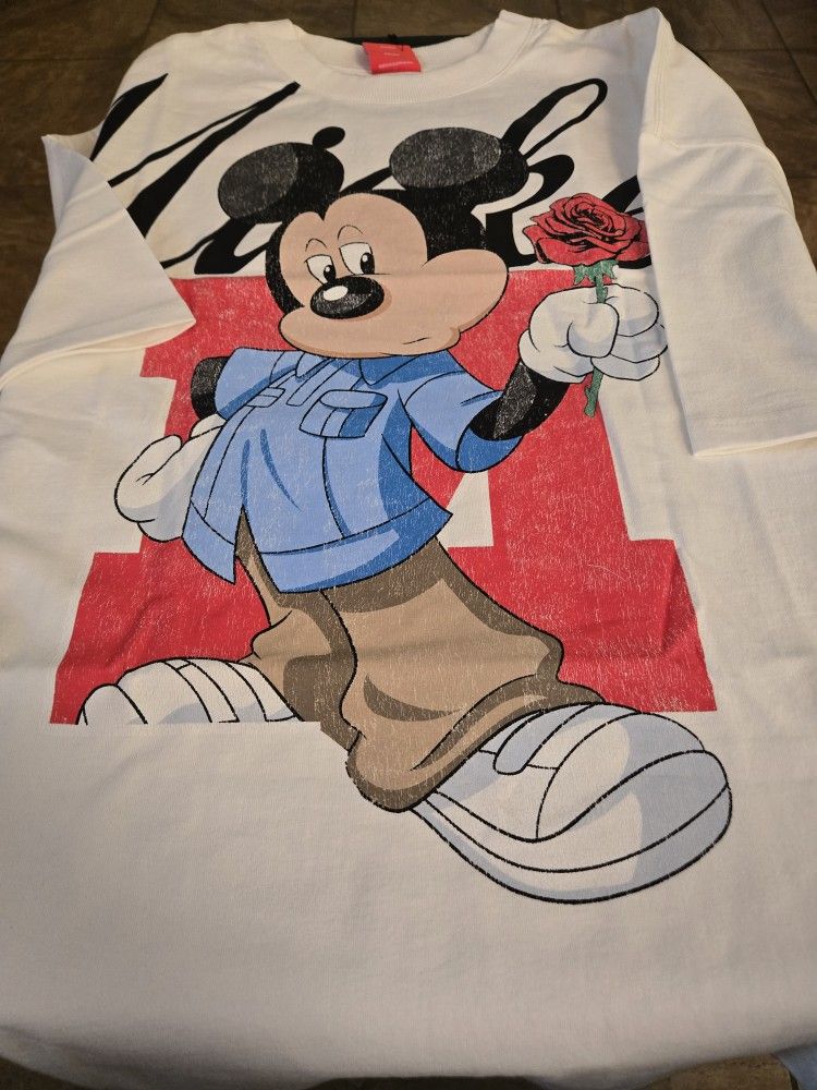 Civil Regime Mickey's Chaos 199X Oversized Tee in Butter 2XL
