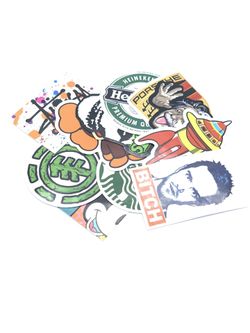 12 Pieces Fashion Logo Vinyl Stickers