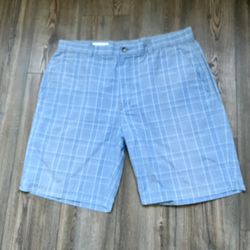 Cutter & Buck Blue Flat Front Shorts
