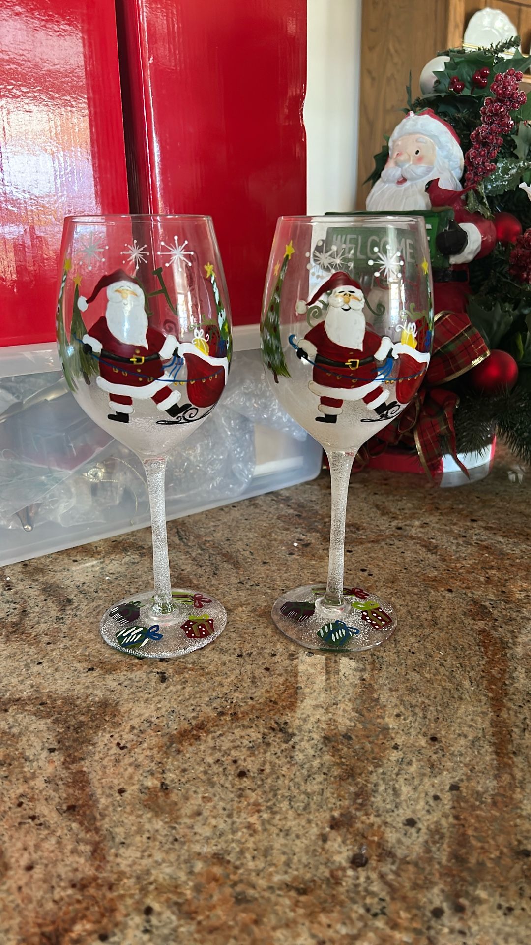 Christmas Wine Glasses
