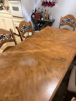 Wooden dinner table