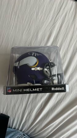 Justin Jefferson mini helmet signed
