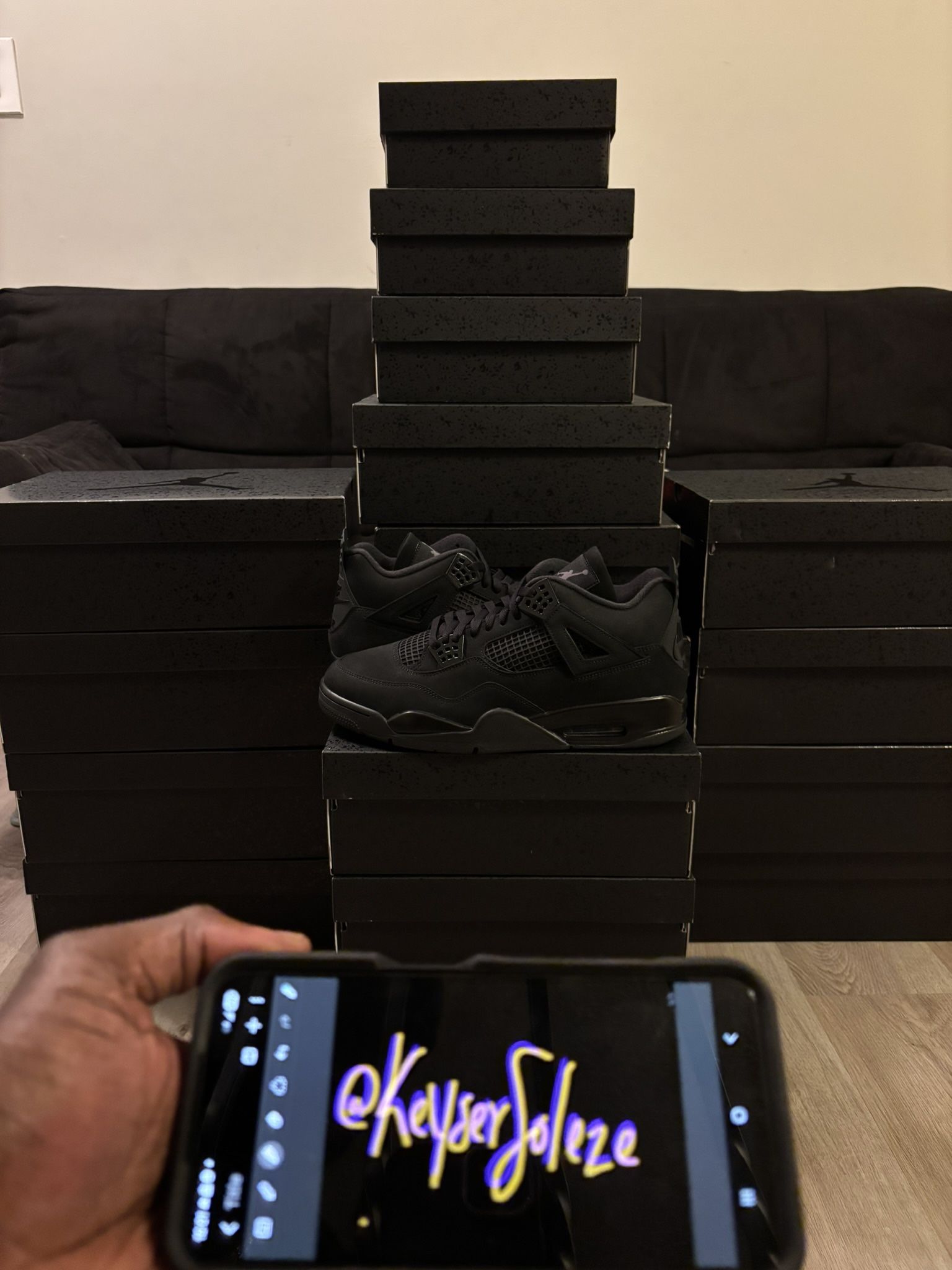 Jordan 4 “Black Cat” Size 6.5 GS