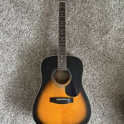 Mitchell acoustic guitar bundle (with carrying bag and guitar stand)